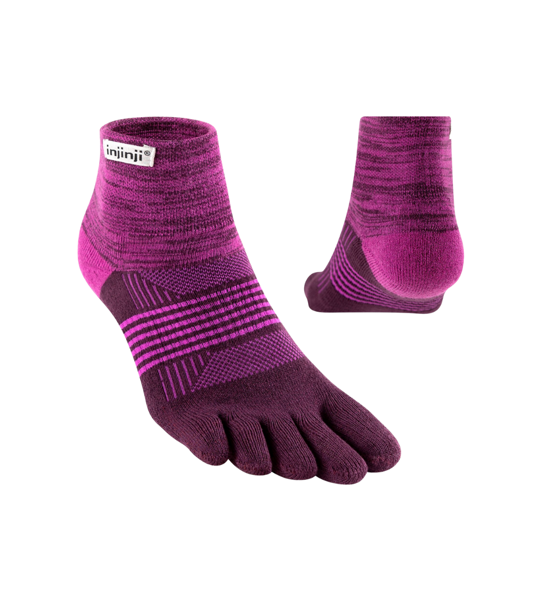 Injinji - Medias TRAIL Midweight Mini-Crew Coolmax VIOLET