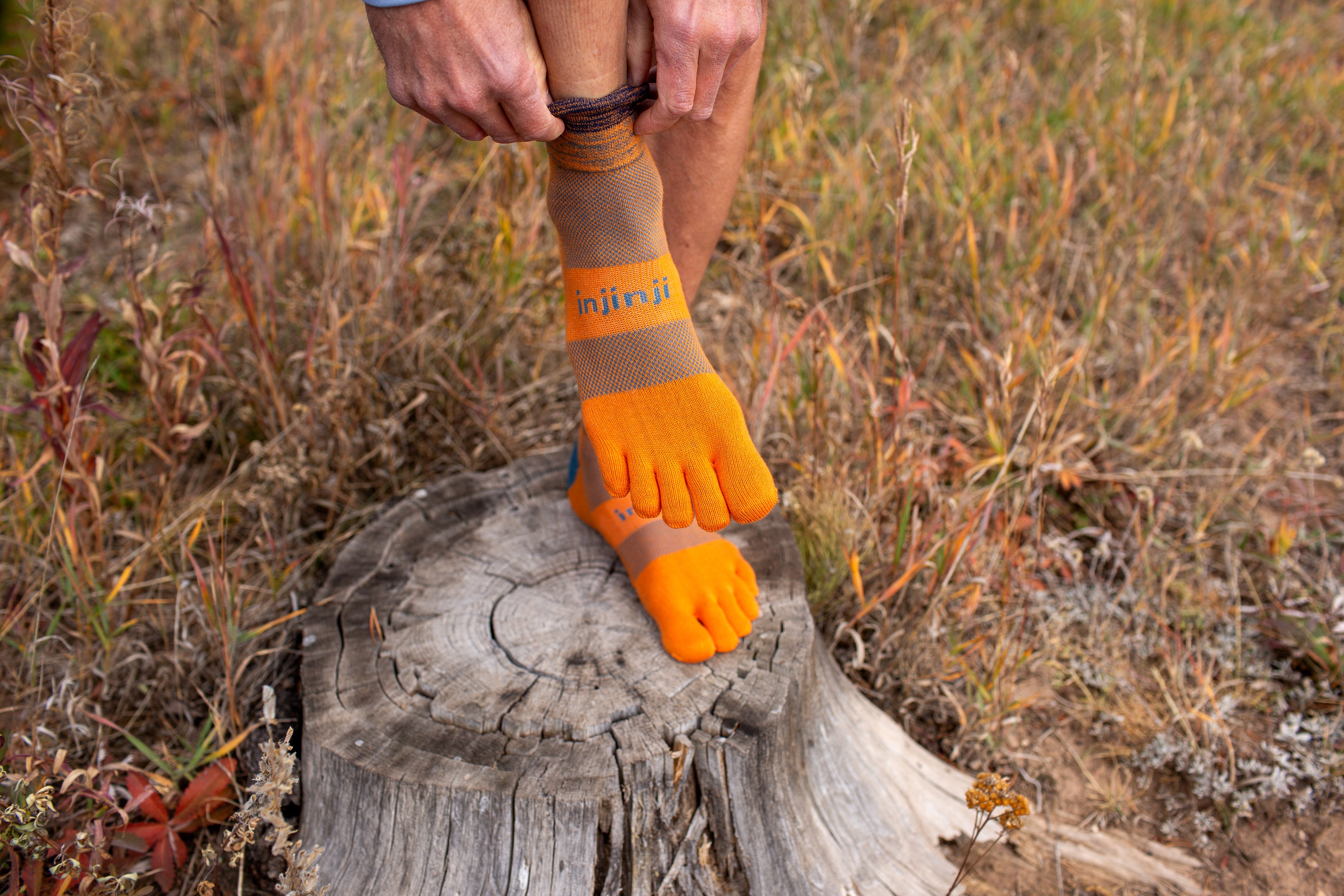 Injinji - Medias TRAIL Midweight Mini-Crew Coolmax Harvest